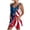 WQRX5-Blue, variant on Patriotic American Flag Overalls for Women 4th Of July Red White Blue Print Shorts Rompers Bibs Outfits with Pockets Independence Day