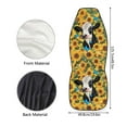 thumbnail image 5 of ZIATUBLE Sunflower Cow Butterfly Front Seat Cover for Car 2 Pcs Anti Slip Vehicle Bucket Seat Covers Easy to Install Women Front Seat Cover Set Auto Interior Accessories Fit for Car Truck SUV, 5 of 7