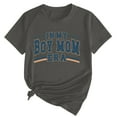 thumbnail image 2 of Tittly T Shirts for Women Tshirts Shirts Women's In My Boy Mom Printed T Shirt Cotton Round Neck Casual Short Sleeves Basic Tees Summer Tops Dark Gray XXL, 2 of 4
