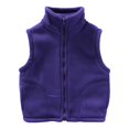 thumbnail image 7 of CAICJ98 Girls' Boys Sherpa Fleece Vest Outwear Toddler Kids Lightweight Solid Color Cute Jacket with Pockets (Purple,7-8 Years), 7 of 7