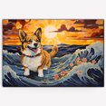 thumbnail image 3 of Thuan Pembroke Welsh Corgi Dog Art Print Canvas, Dog Canvas Wall Art Painting Decor, Dog Pop Art Home Decor Artwork For Bedroom Living Room Bathroom decor, 3 of 6