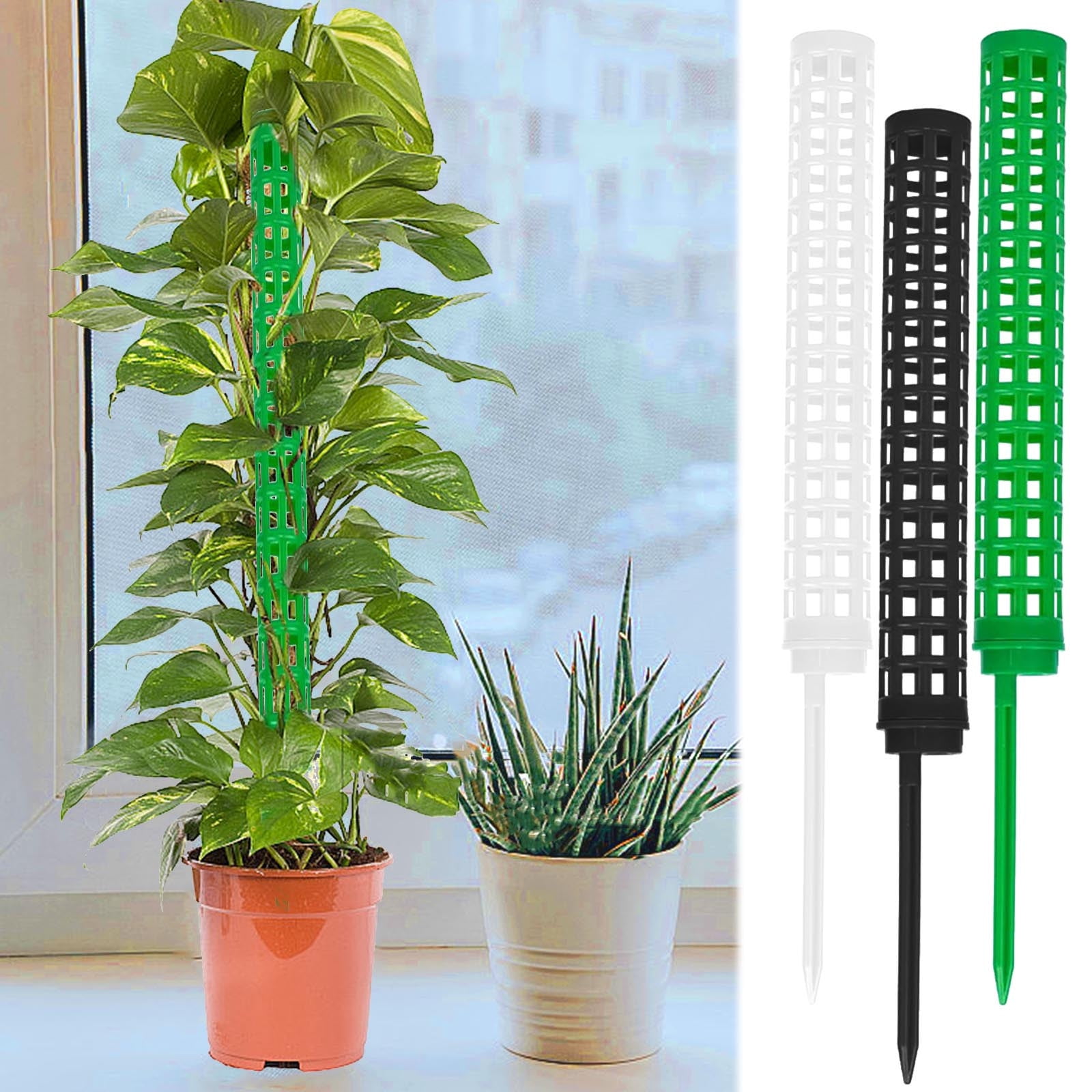 2 Pack 25 Inch Bendable Moss Pole for Indoor Plant Support