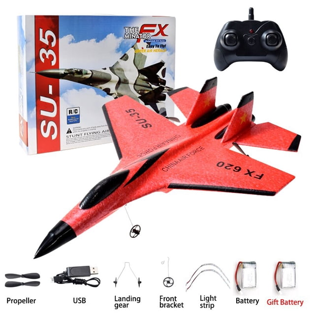 Aircraft SU-35 Plane 2.4G Radio Glider Remote Control Fighter Plane Glider Airplanes Foam Toys for Children Boy Birthday Gift heqiyong toy