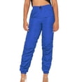 thumbnail image 1 of A2Y Women's Solid Sporty Style Ruched Adjustable Drawstring Jogger Pants Royal Blue M, 1 of 3