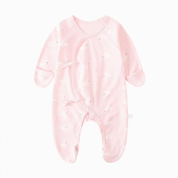 CAUYDY 0 3 6 9 Months 1T 2T Newborn Girl Coming Home Outfits Baby Sleepwear Preemie Long Sleeve Romper Infant Girls Pajamas Fall Winter Toddler Bodysuit Sizes 1-3 Months,Dark Purple