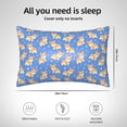 thumbnail image 4 of KLL Kawaii Corgi Pattern Silk Pillowcase for Hair and Skin Standard Size 20"X 30" Soft Breathable Pillow Covers for Sleeping, 4 of 7