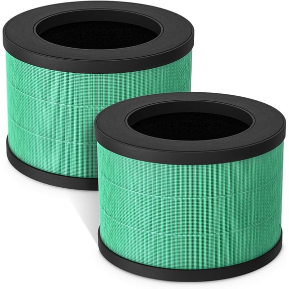 Fil fresh 2-Pack H13 True HEPA Air Purifier Filter, 4-in-1 Replacement Filter Compatible with AROEVE MK01/MK06, ToLife TZ-K1, POMORON MJ001H, Kloudi DH-JH01, Intelabe EPI080/EP1080, Elechomes EPI081/