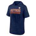 thumbnail image 2 of Men's Fanatics Heather Navy Houston Astros Push Short Sleeve Pullover Hoodie, 2 of 3