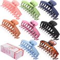thumbnail image 1 of 8 PCS Large Hair Claw Clips for Women,4.4 Inch Big Banana Hair Clips for Thick Hair/Thin Hair,Nonslip Jaw Hair Clips,Butterfly Hair Clips ,Hair Barret, 1 of 4