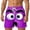 Purple, variant on HXWCHs Men's Casual Shorts with Unique Face Print Design Lightweight Comfortable Outdoor Streetwear Fashion for Summer L Yellow