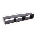 thumbnail image 7 of ARCTICSCORPION 60" Shallow Floating TV Console, Wall Mounted Media Console with Power Outlet, TV Stand with 3 Open Compartments, Modern TV Cabinet, Entertainment Storage Shelf for Living Room, Walnut, 7 of 7