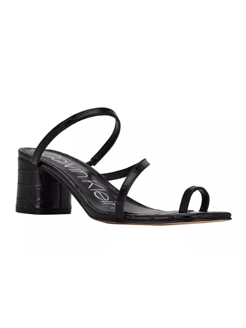 Calvin klein black strappy sandals Clearance