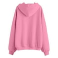 thumbnail image 4 of LowProfile Womens Sweatshirts Winter Fall Clothes Long Sleeve Hoodies Oversized Pocket Drawstring Zipper Track Solid Sweaters Outfits Casual Tops Pink XL, 4 of 4