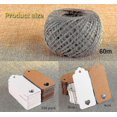 thumbnail image 2 of 200pcs Kraft Card Kraft Paper Tag Tag 9 X 4cm Jute Twine 60m For Gift, Luggage, Wedding White Brown Gifts For Children's Day, 2 of 5