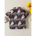 thumbnail image 3 of Genuiskids Toddler Baby Boy Easter Shirt Short Sleeve Lapel Neck Rabbit Print T-Shirt Top Summer Fashion Clothes Outfit 1-6 Years, 3 of 9