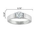thumbnail image 3 of V3 Jewelry® 925 Sterling Silver with Moissanite Solitaire Ring, 3 of 4