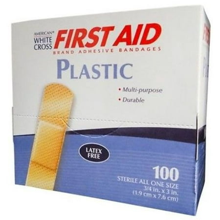 First Aid Only Plastic Bandages - Adhesive Plastic Bandages, First Aid only 3/4