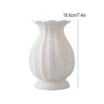 thumbnail image 7 of jiaroswwei Ceramic Vase Small Modern Flower Vase for Fresh/Artificial Flowers Ribbed Farmhouse Decorative Vase with Scalloped Rim for Living Room Kitchen Table Centerpiece, 7 of 7