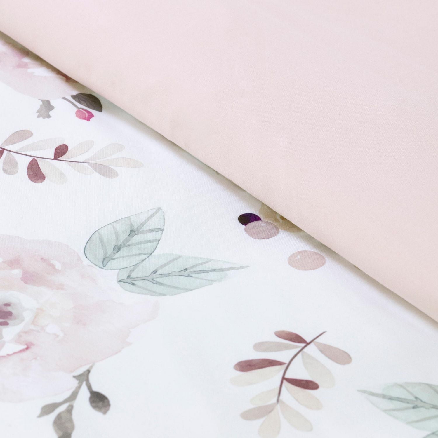 South Shore DreamIt Housse de couette aquarelle Florale-Blanc et rose