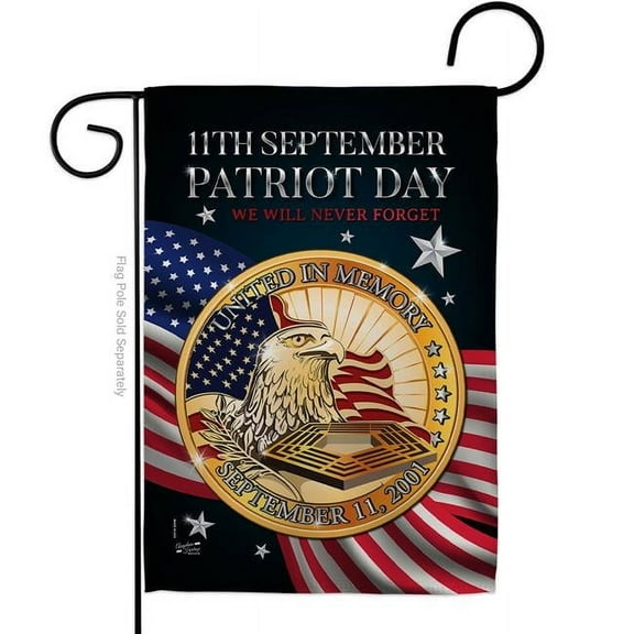 Angeleno Heritage G135288-BO 13 x 18.5 in. Patriot Day 911 American Vertical Garden Flag with Double-Sided House Decoration Banner Yard Gift