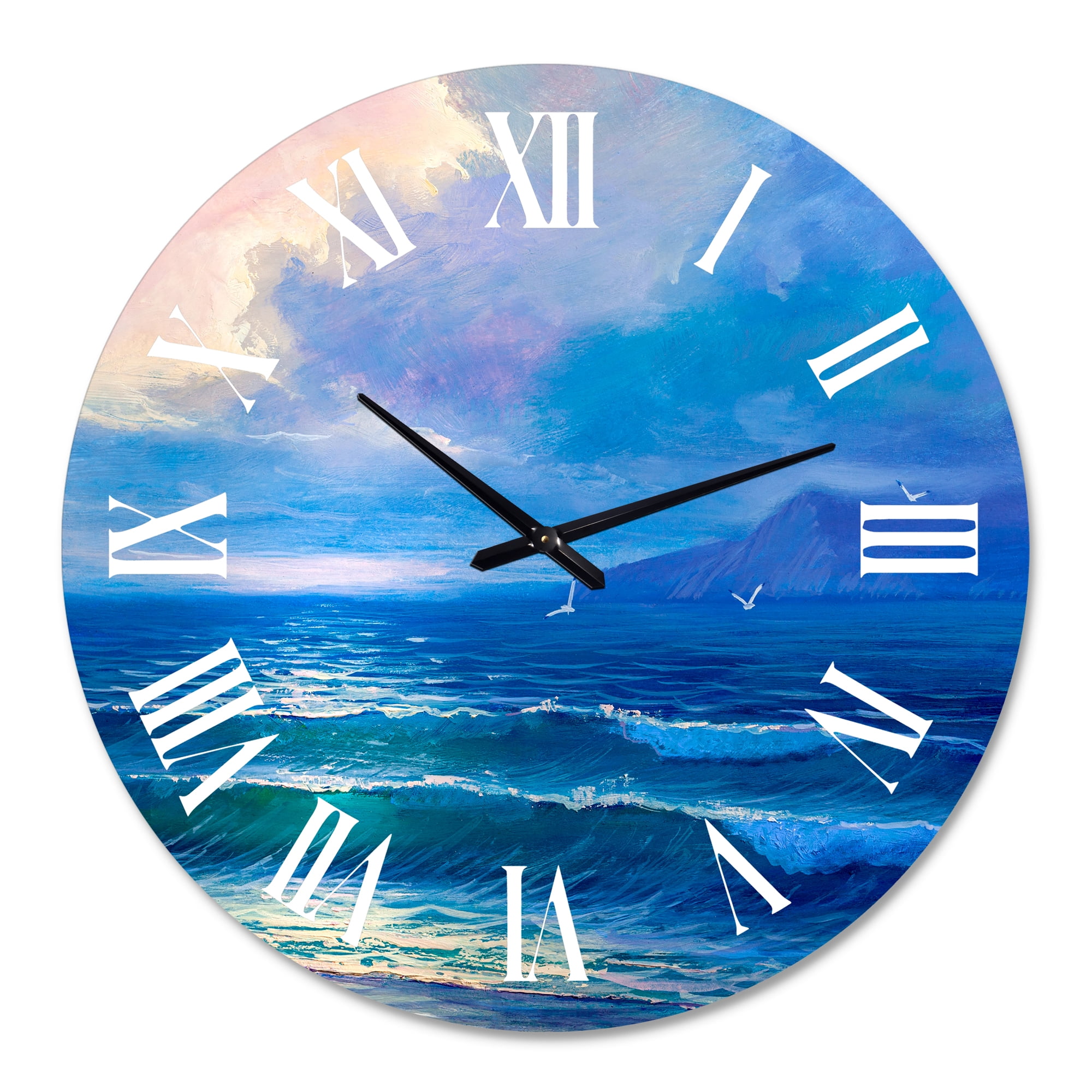 Designart 1 in Coastal Wall Clock