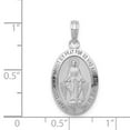 thumbnail image 4 of 14k White Gold Miraculous Medal Pendant, 4 of 6