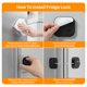 thumbnail image 4 of Cerradura para refrigerador Tickselect, 2 piezas, con código de combinación, resistente, 4 of 9