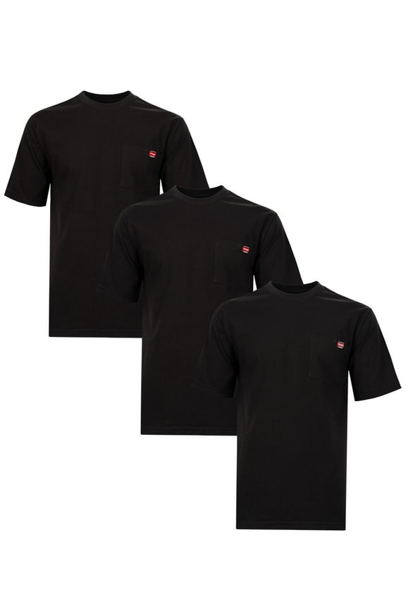 Workwear Men's Short Sleeve Work Pocket T-Shirt, 3-Pack, Size S-5XL and LT-4XLT