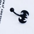 thumbnail image 2 of Cuelga los anillos del ombligo barra del ombligo mujeres murciélago colgante de acero inoxidable, 2 of 8