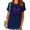 Navy Blue, variant on UNISHE Halloween Pumpkin Bow Graphic Tee Womens Crewneck Short Sleeve Print T-Shirt
