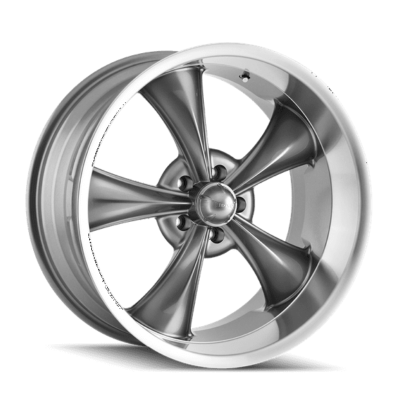 Ridler 695 18X8 5X120.65 0Et 83.82Cb Grey W/Machined Lip