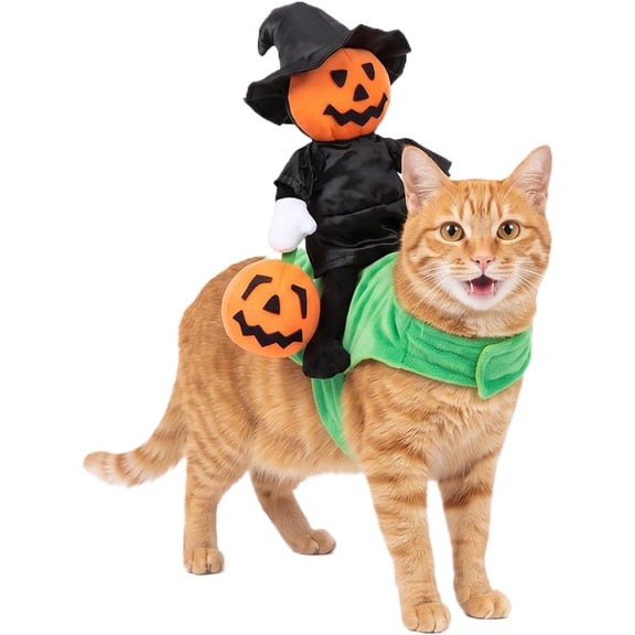 Cat Halloween Costumes Novelty Pet Cosplay Dressing Up Outfits, Pet Halloween Cosplay Dress for Holiday Festive Fall Celebration Photo Porch Home