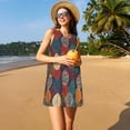 thumbnail image 3 of Disketp Autumn Leaves para Vestido sin Mangas para Mujeres, Vestidos de Verano para Mujeres, Casual y Holgado para la Playa, 3 of 7