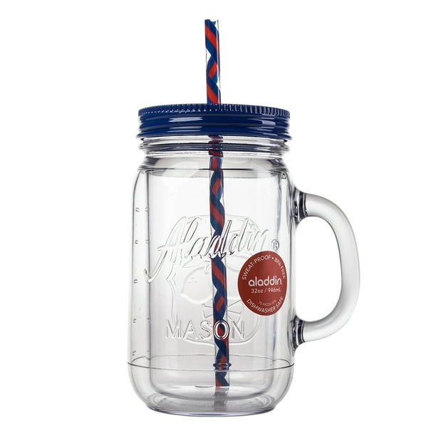 Aladdin Classic 32 Oz. Blue Insulated Mason Tumbler