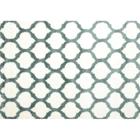 Ahgly Company Indoor Rectangle Contemporary Dark Gray Terrilis Area Rugs, 8' x 10'