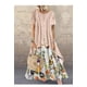 thumbnail image 2 of Primavera y verano nuevo vestido de dos piezas falso con cuello redondo estampado de algodón y lino, 2 of 5
