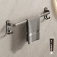 thumbnail image 2 of Bdday Car Organizers and Storage Gray Towel Rack without Punching Storage Rack for Storage Bathroom Hanging Rack Wall Mounted Bathroom Towel Hanging Rod Single Pole Hook 2-In-1 Coat Hanger, 2 of 6