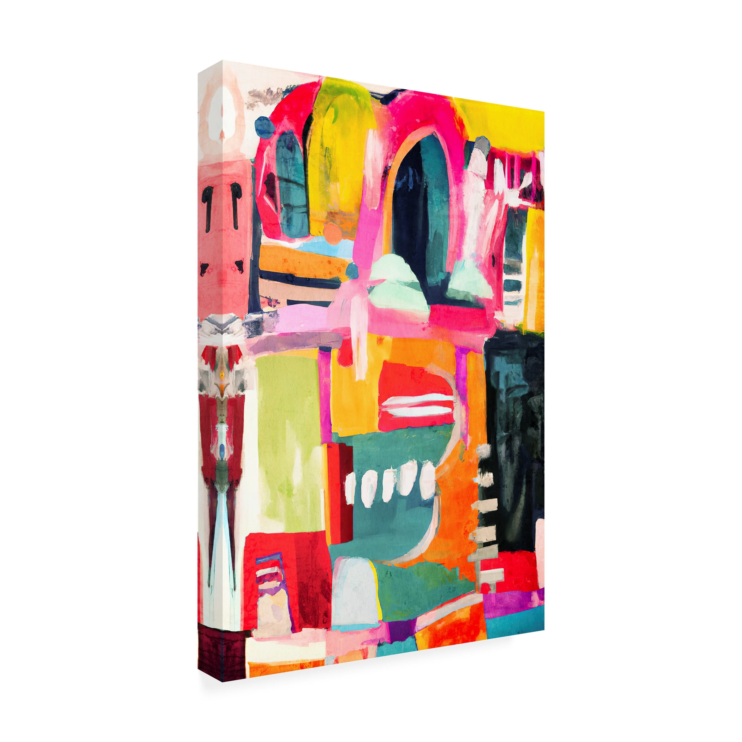 Canvas Wall Art - Tom Quartermaine 'Vibrant Abstract Painting Art' Wall Art for Living Room, Bedroom, or Office Décor by Trademark Fine Art - 22 x 32 Inches