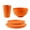 4Pcs Orange, variant on 4Pcs Wheat Straw Tableware Set Plate Dish Bowl Cup Unbreakable Kitchen Eco Friendly Dishes Eating Dinnerware Camping