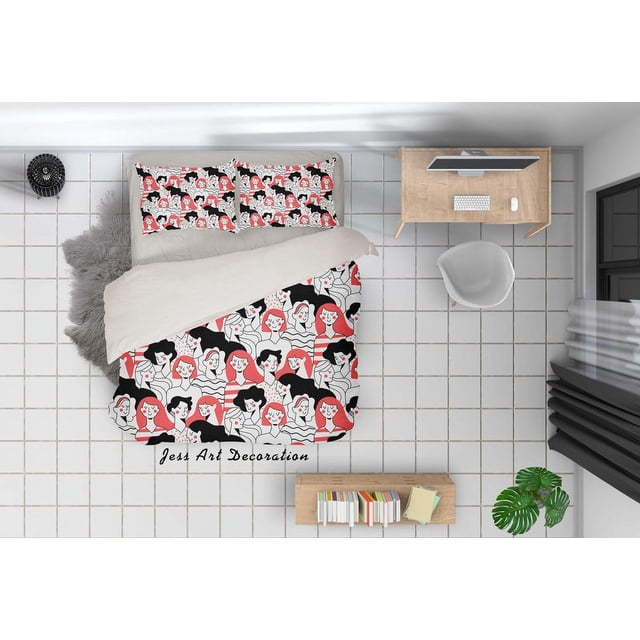 3D Color People Quilt Cover Set Bedding Set Pillowcases 41