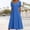*Blue, variant on U Women's V Neck Short Sleeve High Waist A Line Midi Dress ,Summer Casual Loose Fit Dress Blue,Womens Plus XXL