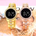 thumbnail image 2 of Reloj electrónico led con forma de ladrillo, reloj de mujer con correa de acero de lujo ligero, reloj de mujer, reloj de moda para estudiantes femeninas, 2 of 6