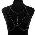 thumbnail image 1 of LYMAYTER Bralette Chain Bra Chain - AdjUS-CYYLtable, Golden/Silver, Inlaid Tassel, Club Accessory, 1 of 6