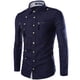 thumbnail image 2 of Camisa de manga larga slim fit para hombre: poliéster transpirable, bolsillo en el pecho, camisa informal/deportiva para exteriores, 2 of 8