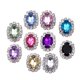 thumbnail image 3 of 10x Flatback Rhinestones Botones Broche Adornos Encanto Colgantes ovalados Multicolor para Diadema Bolso Ramo Centro Fabricación de joyas, 3 of 9