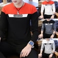 thumbnail image 6 of Mens Long Sleeve Round Neck Gym Muscle Fitness Bodybuilding Blouse Tee Tops, 6 of 11