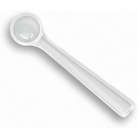 

250 Mg Clear Classic Plastic Measuring Spoons Small Plastic Teaspoons for Powders and Granules Coffee Pet Food Coffee Scoop Measuring Scoops - Pack of 10 (0.5 Ml)