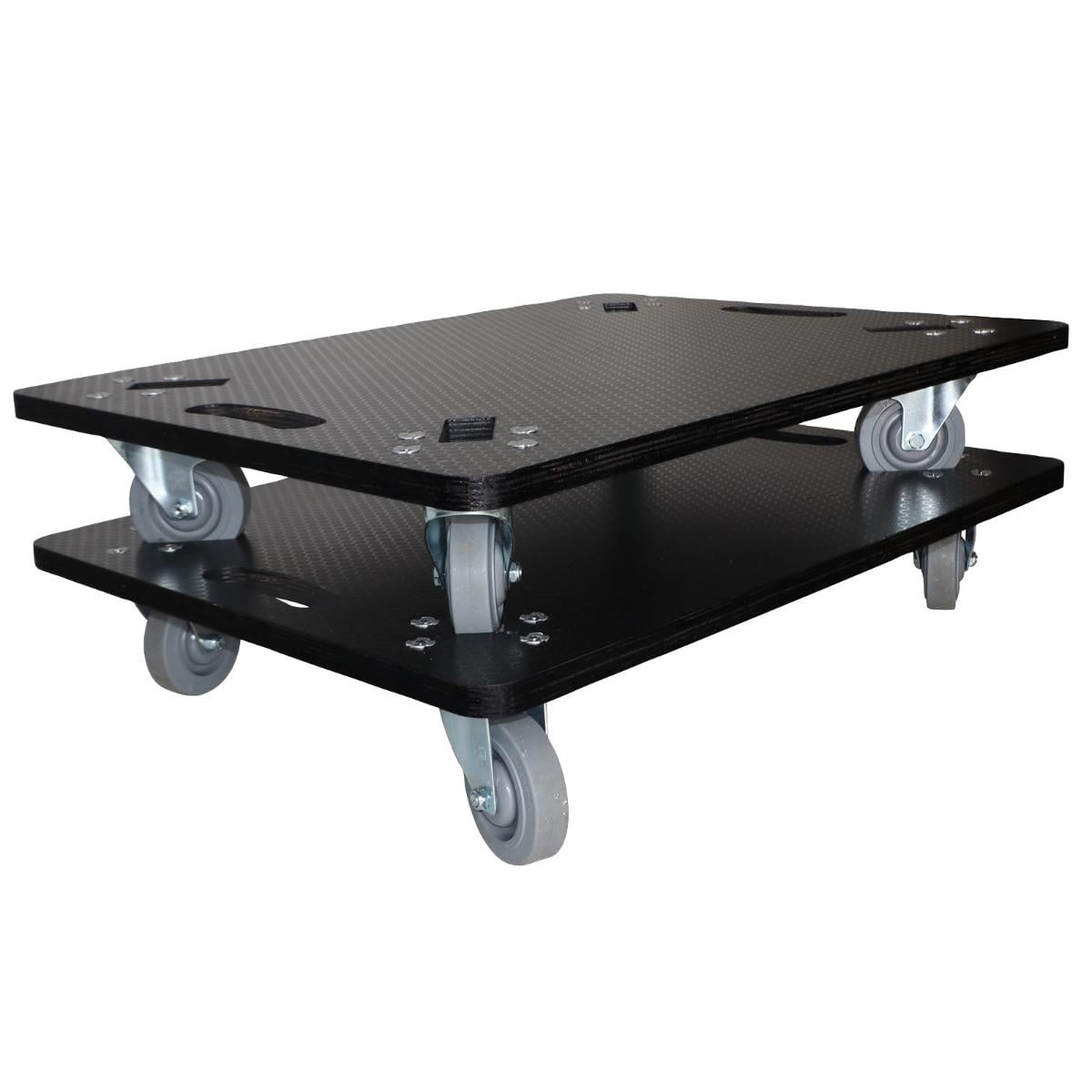 ProX XS-QUADROLLER X2 Set of 2 Caster Boards with 4" Industrial Grade Caster Wheels for Cases/Truss Block/Speakers/Heavy Equipment