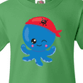 thumbnail image 4 of Inktastic Pirate Octopus, Blue Octopus With Red Pirate Hat Youth T-Shirt, 4 of 5