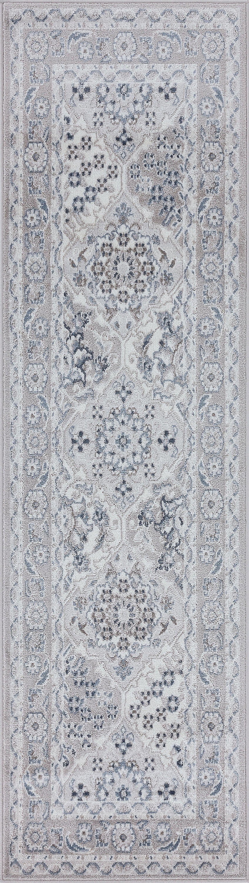 2x8 Modern Gray Runner Rugs for Hallway | Indoor Entry, Entryway, Walkway or Kitchen Rug 2'3'' x 7'3''